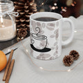 Coffee O’ clock Pattern Mug | Ceramic Coffee Cup
