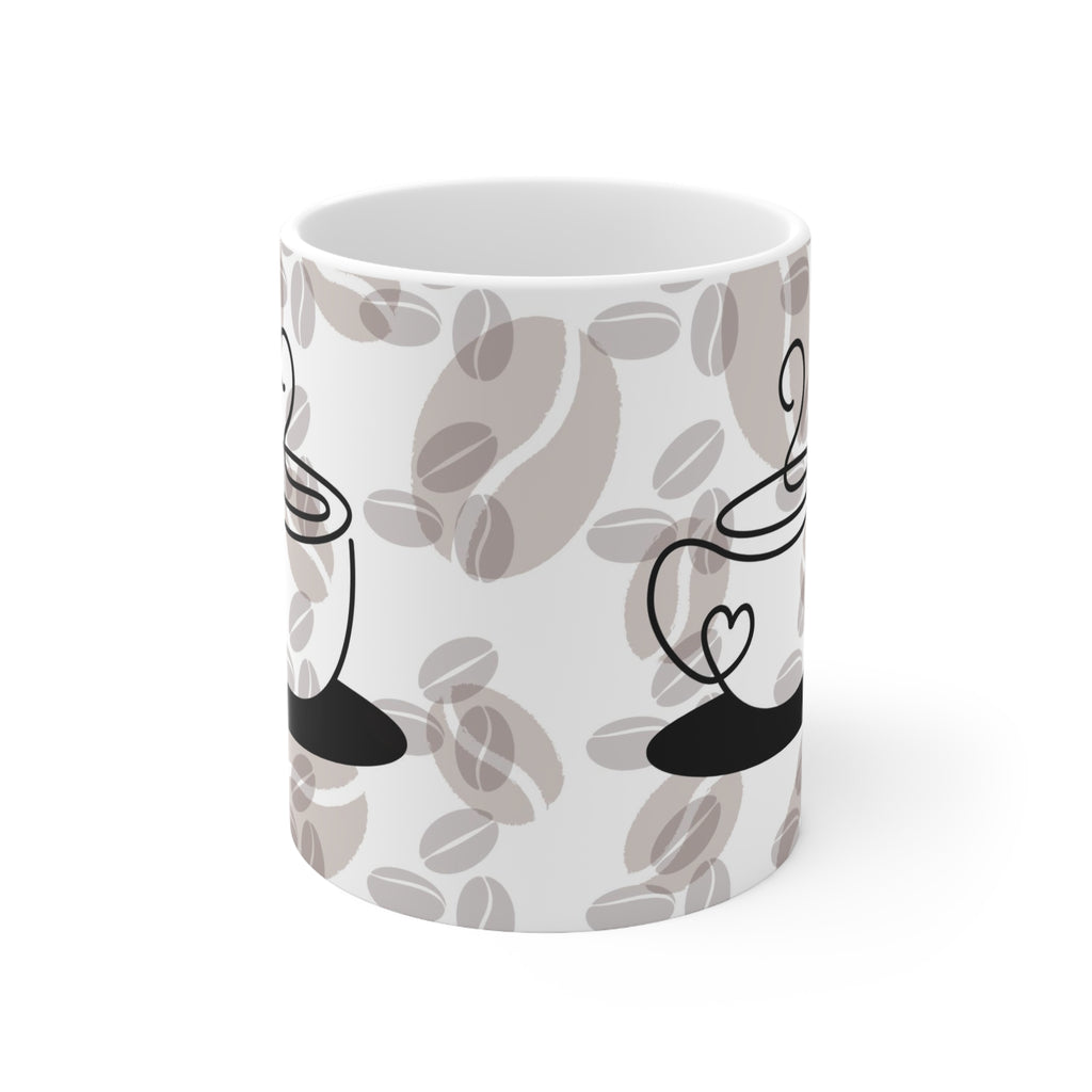 Coffee O’ clock Pattern Mug | Ceramic Coffee Cup
